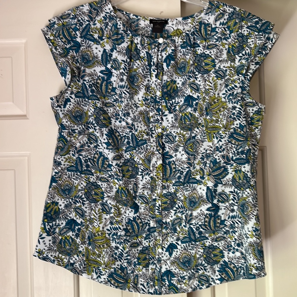 Ann Taylor paisley sleeveless top, size medium. EUC
